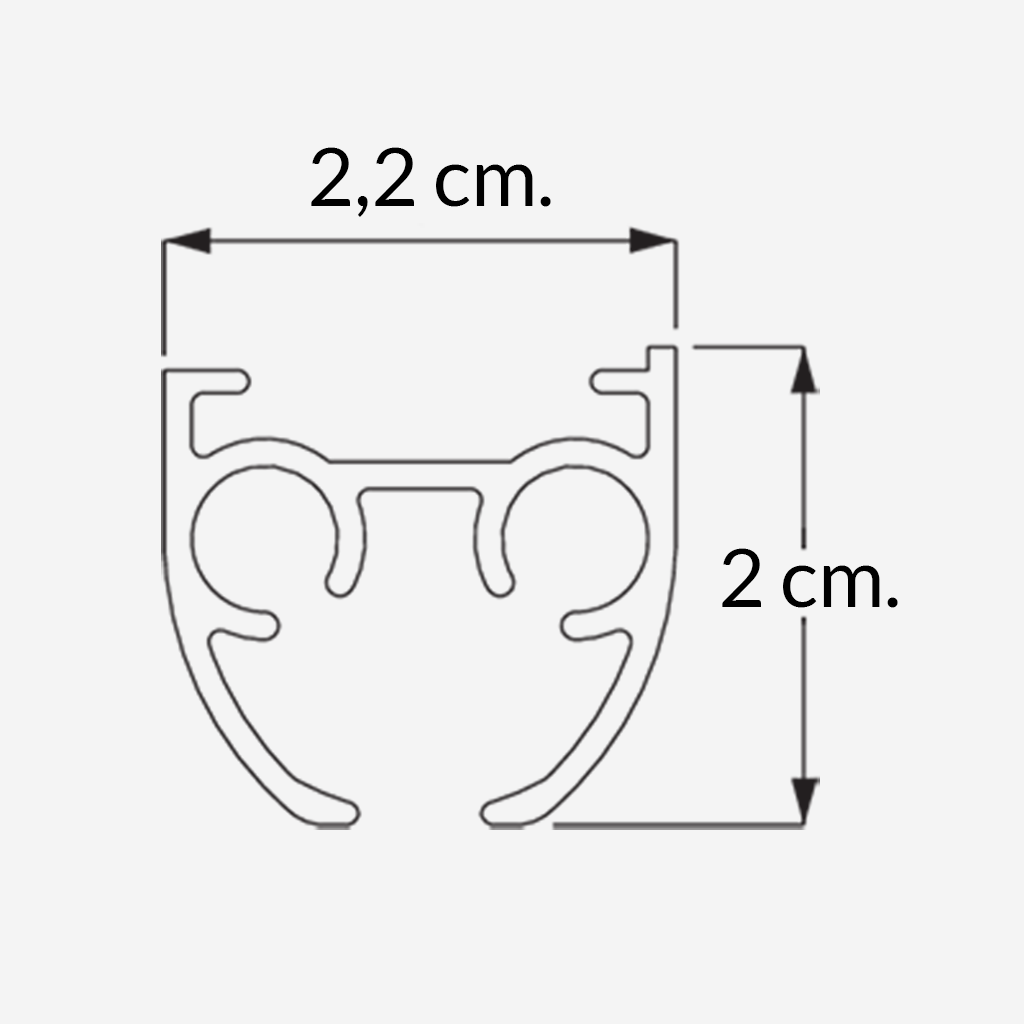 Riel Ronde Plata para Cortinas