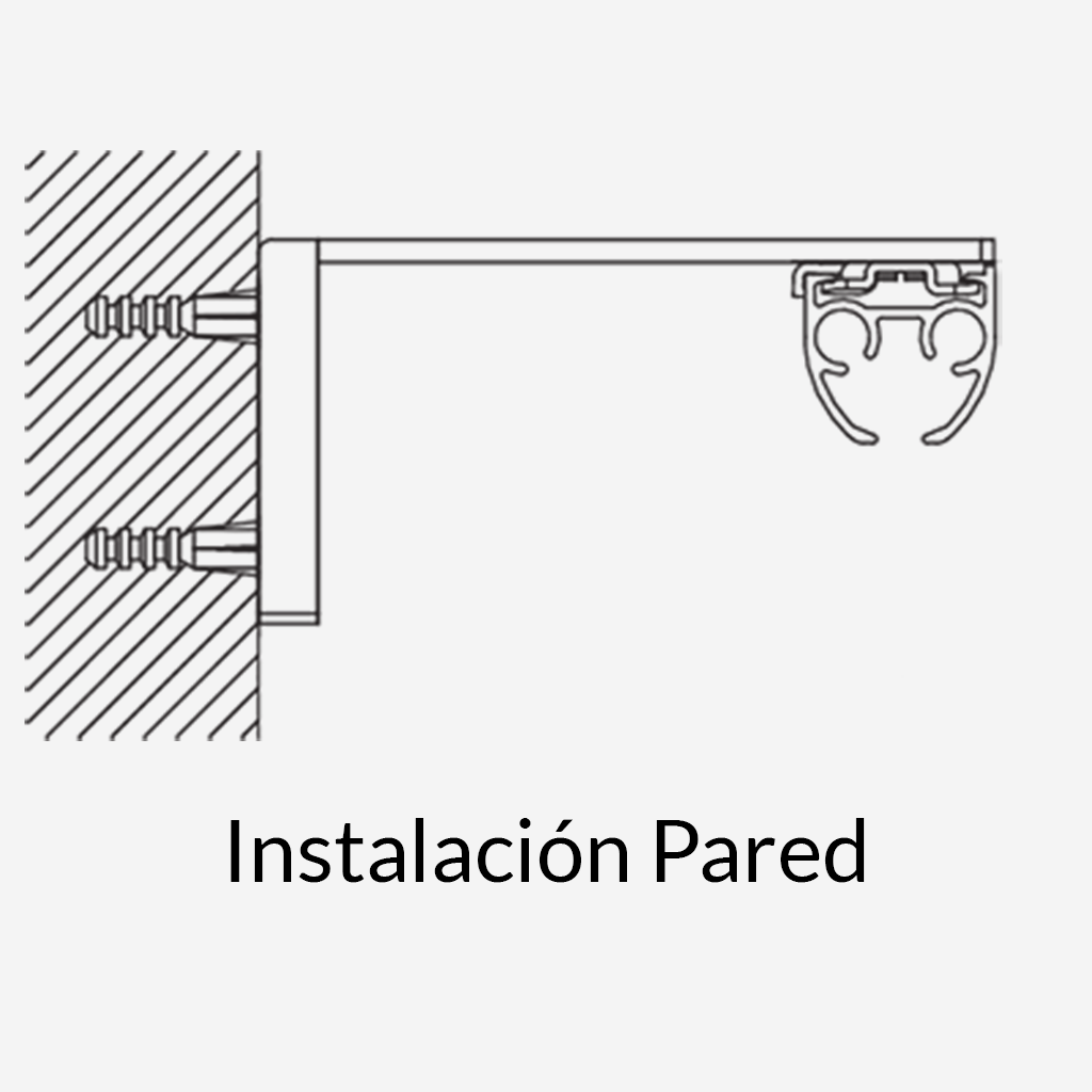 Riel Ronde Plata para Cortinas
