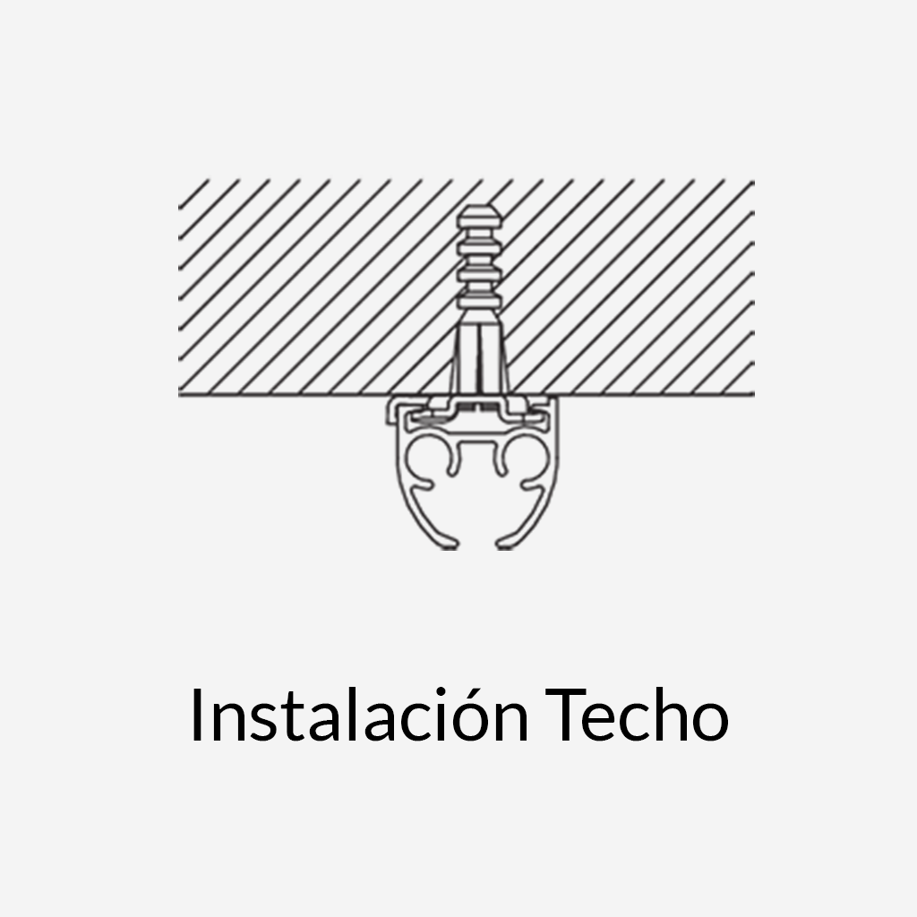 Riel Ronde Plata para Cortinas