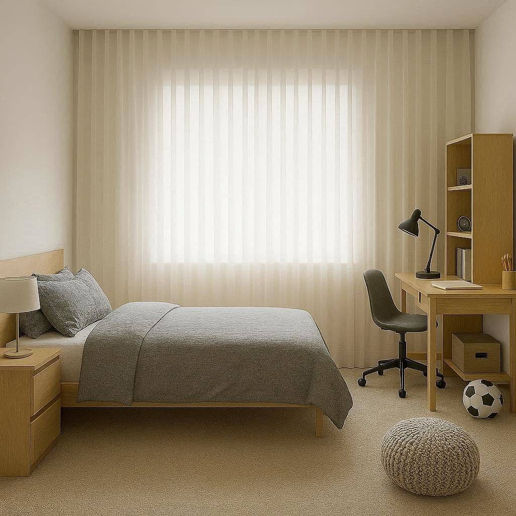 Cortinas con Tablas Cosidas a Mano