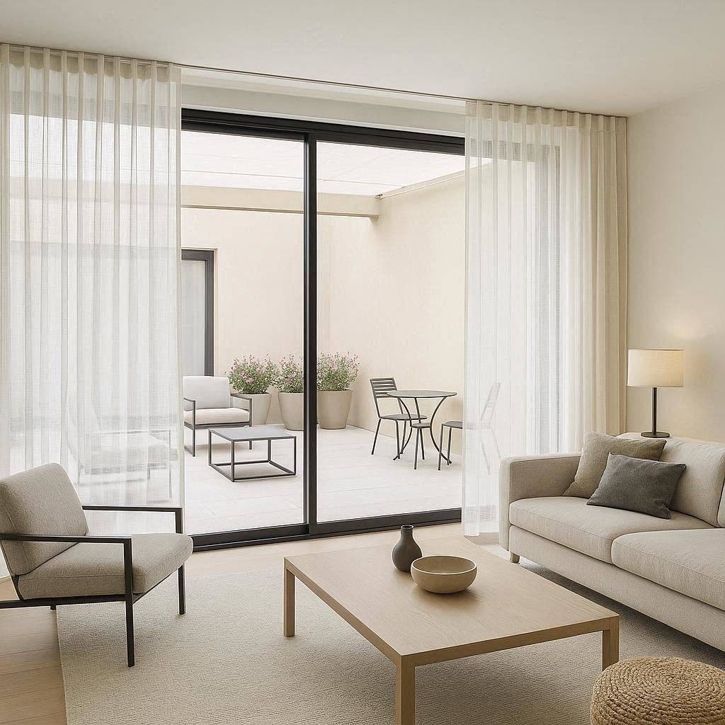 Cortinas con Tablas Cosidas a Mano