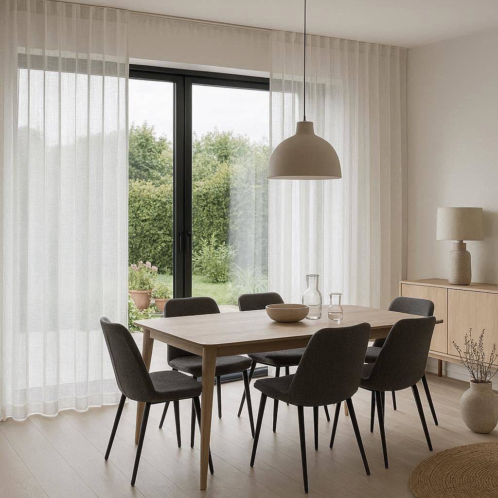 Cortinas con Tablas Cosidas a Mano