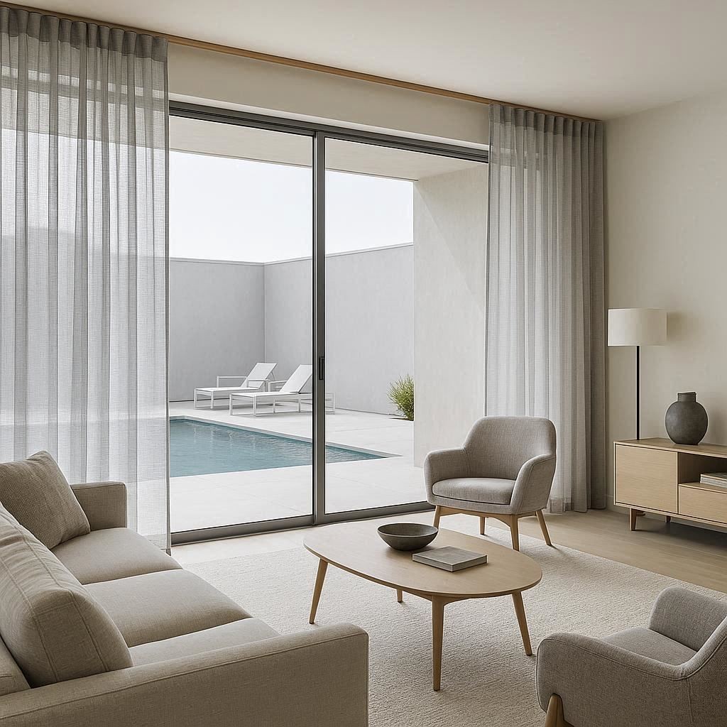 Cortinas con Tablas Cosidas a Mano