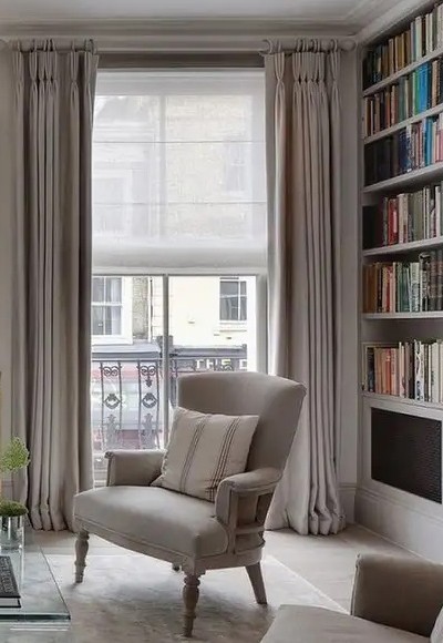 Cortina Triple Pliegue hecho a mano