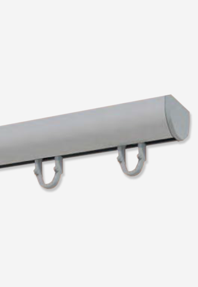 Riel Ronde Plata para Cortinas