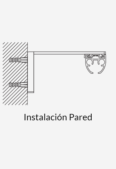 Riel Ronde para Cortinas Instalación Frontal