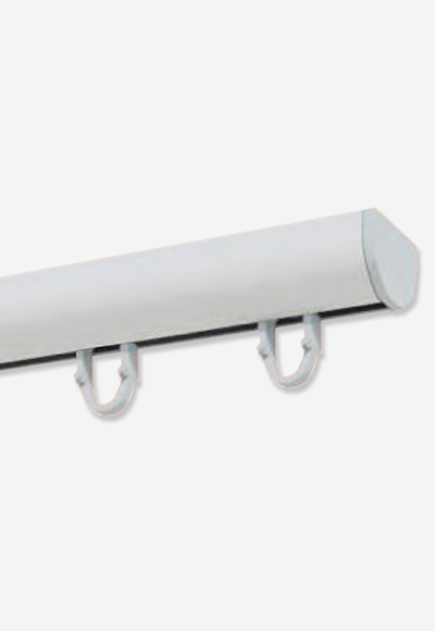 Riel Ronde Plata para Cortinas
