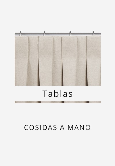Cortinas con Tablas Cosidas a Mano