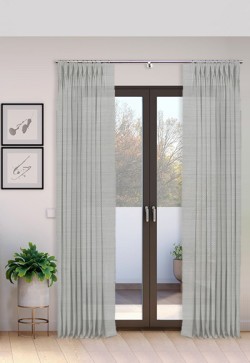 Cortina Triple Pliegue hecho a mano con visillo Moritz