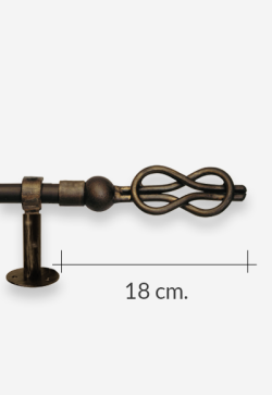 Barras para Cortinas acabado Óxido