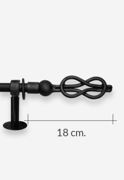 Barras para Cortinas acabado Negro