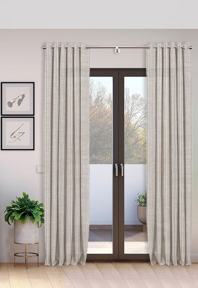 Cortina Ollaos hecha a mano con Lino Estival