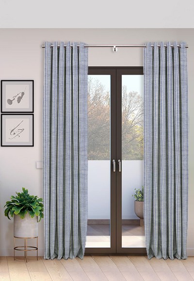 Cortina Ollaos hecha a mano con Lino Estival