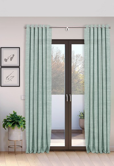 Cortina Ollaos hecha a mano con Lino Estival