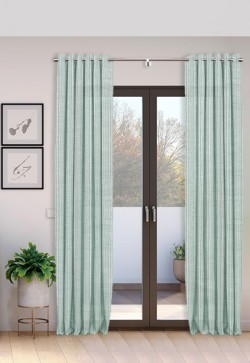 Cortina Ollaos hecha a mano con Lino Estival