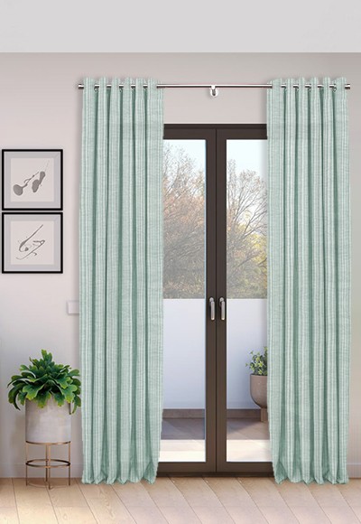 Cortina Ollaos hecha a mano con Lino Estival