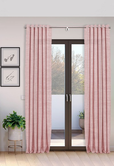 Cortina Ollaos hecha a mano con Lino Estival