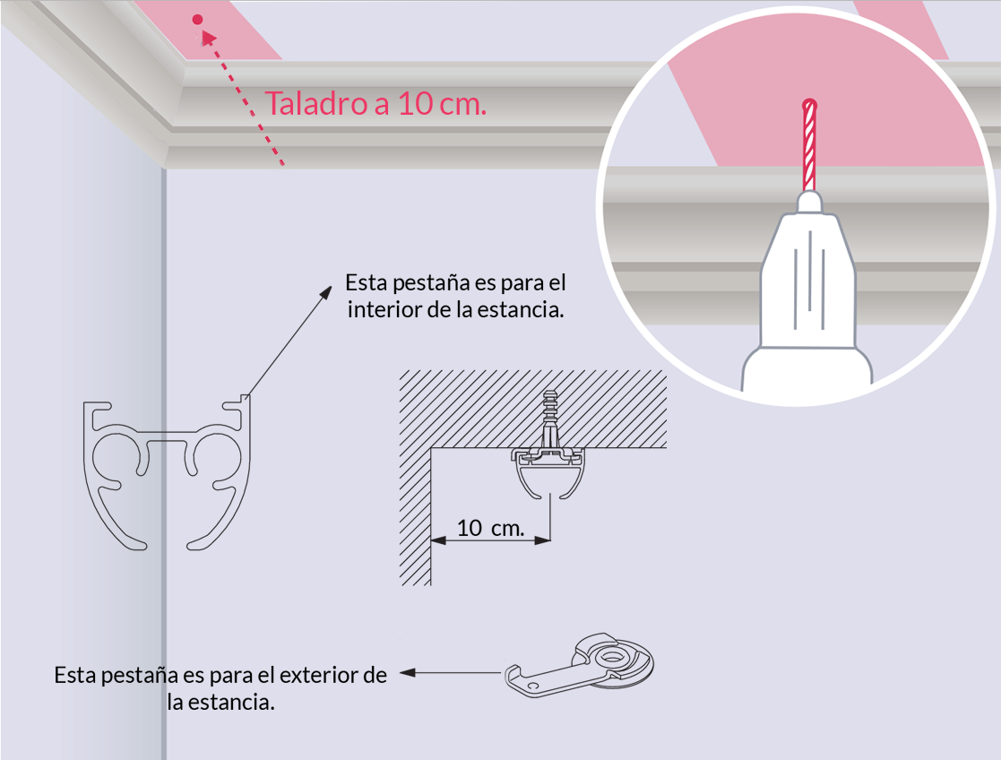 Instalar Cortinas de Onda Perfecta